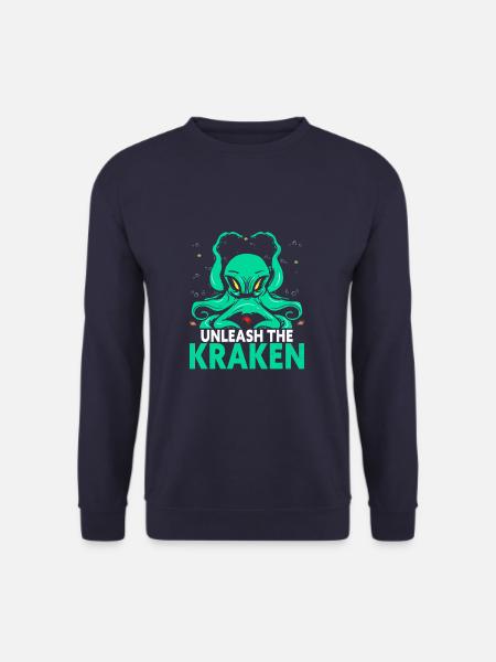 Slip Kraken Sea Monster Animal løs - Unisex sweater - marineblå