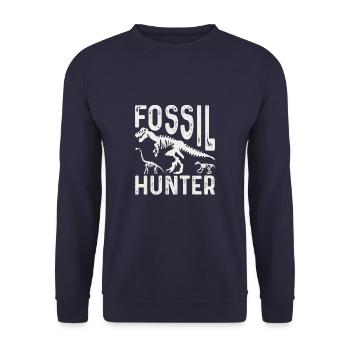 Paléontologue paléontologue de chasseur de fossiles rétro - Sweat-shirt Unisexe - marine - Devant - Alina (178cm) & Michal (187cm)