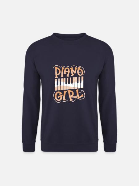 Piano Girl Pianiste - Sweat-shirt Unisexe - marine