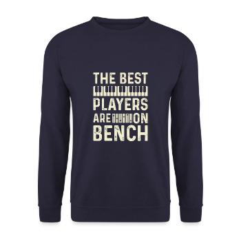 The Best Players Are On The Bench Piano Player - Unisex Pullover - Navy - Vorne - Alina (178cm) & Michal (187cm)