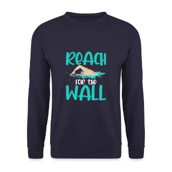 Portée du nageur pour l’équipe de natation murale - Sweat-shirt Unisexe - marine - Devant - Alina (178cm) & Michal (187cm)