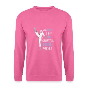 Ne laissez pas la queue de cheval vous tromper Karaté drôle - Sweat-shirt Unisexe - rose - Devant