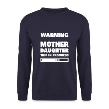 Drôle de mère fille correspondant au voyage en famille - Sweat-shirt Unisexe - marine - Devant - Alina (178cm) & Michal (187cm)