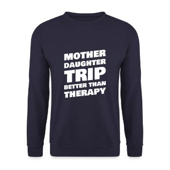 Mother Daughter Trip Mom Daughter Travel Matching - Unisex Sweatshirt - navy - Front - Alina (178cm) & Michal (187cm)