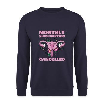 Hystérectomie Ablation de l’utérus Chirurgie du col de l’utérus - Sweat-shirt Unisexe - marine - Devant - Alina (178cm) & Michal (187cm)