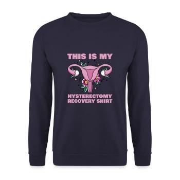 Récupération de l’ablation de l’utérus C’est mon hystérectomie - Sweat-shirt Unisexe - marine - Devant - Alina (178cm) & Michal (187cm)