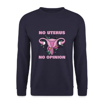Pas d’utérus Pas d’avis Hystérectomie Chirurgie de l’utérus - Sweat-shirt Unisexe - marine - Devant - Alina (178cm) & Michal (187cm)
