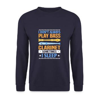 I Don't Always Play Bass Clarinet Funny Bass - Unisex Sweatshirt - navy - Front - Alina (178cm) & Michal (187cm)