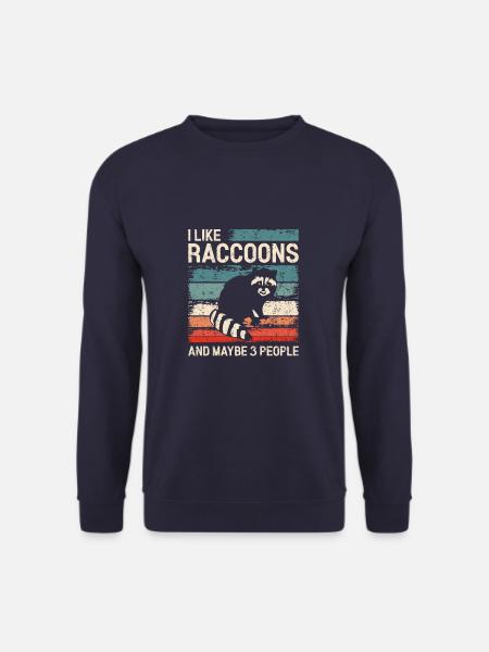 J’aime les ratons laveurs et peut-être 3 personnes drôles de raton laveur - Sweat-shirt Unisexe - marine