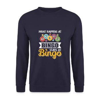 Cosa succede al Bingo rimane al Bingo - Felpa unisex - navy - Fronte - Alina (178cm) & Michal (187cm)