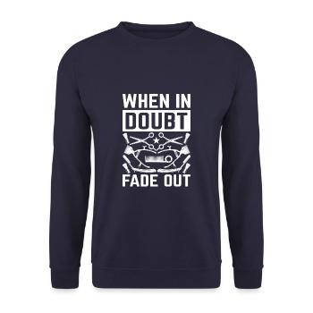 When In Doubt Fade Out Funny Barber Hairdresser - Unisex Sweatshirt - navy - Front - Alina (178cm) & Michal (187cm)