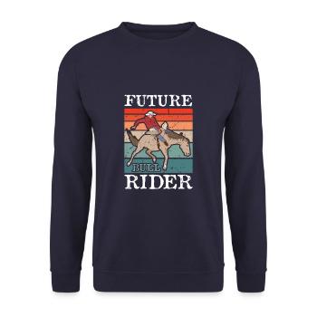 Futur Bull Rider Rodeo Cowboy Bull Riding - Sweat-shirt Unisexe - marine - Devant - Alina (178cm) & Michal (187cm)