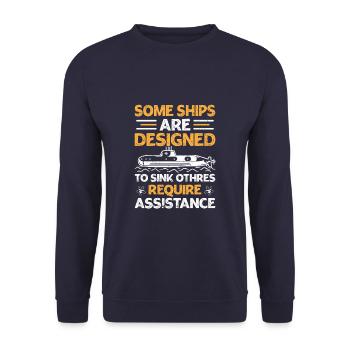 Funny US Submarine Veteran Submariner - Unisex Pullover - Navy - Vorne - Alina (178cm) & Michal (187cm)