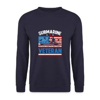 US Submariner Veteran - Unisex Pullover - Navy - Vorne - Alina (178cm) & Michal (187cm)