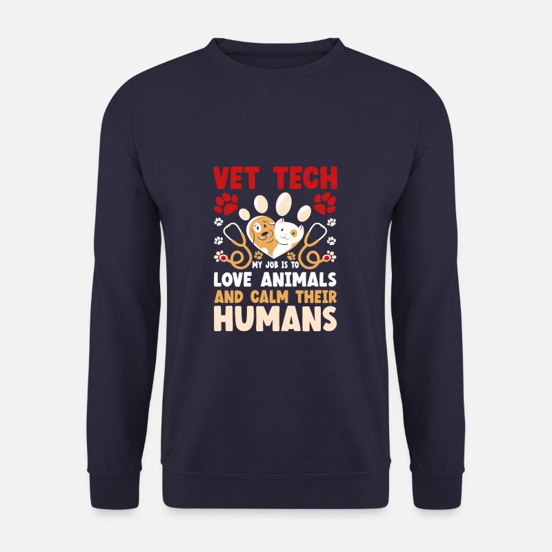Veterinary Technician Funny Vet Tech - Unisex Pullover - Navy