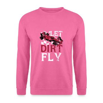 Laissez la saleté voler drôle de course sur piste de terre - Sweat-shirt Unisexe - rose - Devant