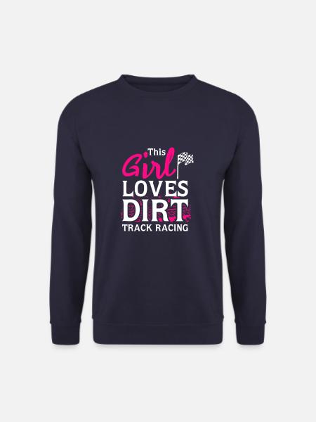 This Girl Loves Dirt Track Racing - Unisex Pullover - Navy