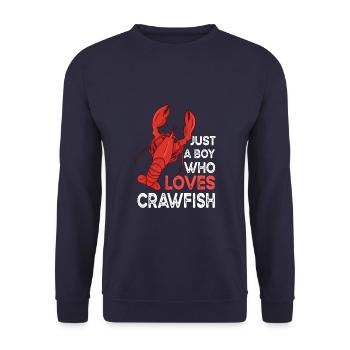 Juste un garçon qui aime les écrevisses drôles d’écrevisses - Sweat-shirt Unisexe - marine - Devant - Alina (178cm) & Michal (187cm)