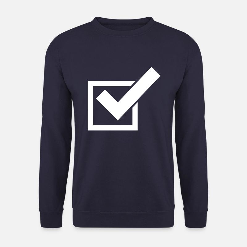Häkchen Ankreuzen Symbol - Unisex Pullover - Navy