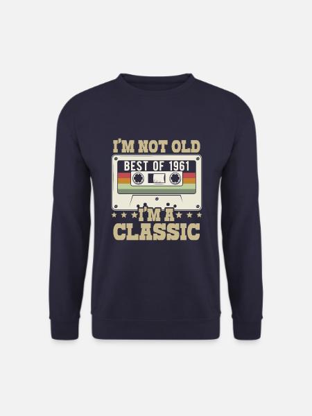 Vintage 1961 Birthday Vintage Retro Gift - Unisex Sweatshirt - navy
