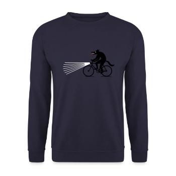 Loup à vélo - Sweat-shirt Unisexe - marine - Devant - Alina (178cm) & Michal (187cm)