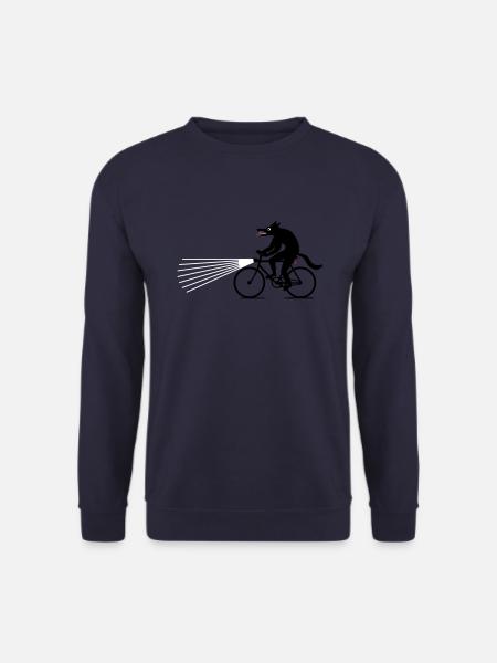 Wolf, Fahrrad - Unisex Pullover - Navy