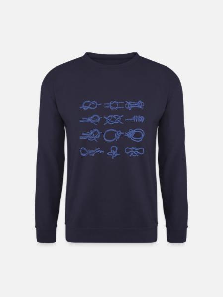 Sejlknude - Palstek Schotstek Fjols knude - Unisex sweater - marineblå