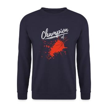 Champion de basket-ball - Sweat-shirt Unisexe - marine - Devant - Alina (178cm) & Michal (187cm)