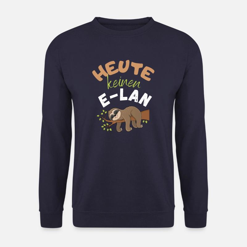 HEUTE KEIN ELAN! LUSTIGES FAULTIER MOTIV - Unisex Pullover - Navy