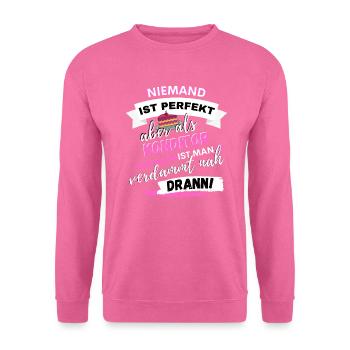 LUSTIGES KONDITOR SPRUCH DESIN - GESCHENKIDEE - Unisex Pullover - Pink - Vorne