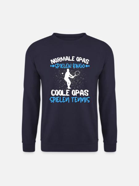 COOLE OPAS SPIELEN TENNIS! TENNIS SPRUCH MOTIV - Unisex Pullover - Navy