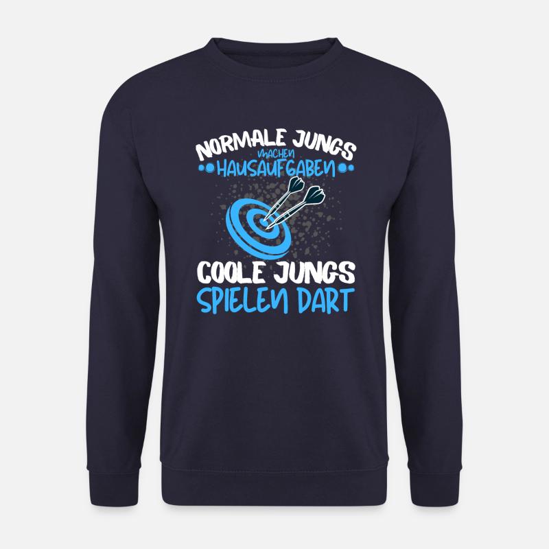 COOLE JUNGS SPIELEN DART - DARTSPIELER SPRUCH - Unisex Pullover - Navy