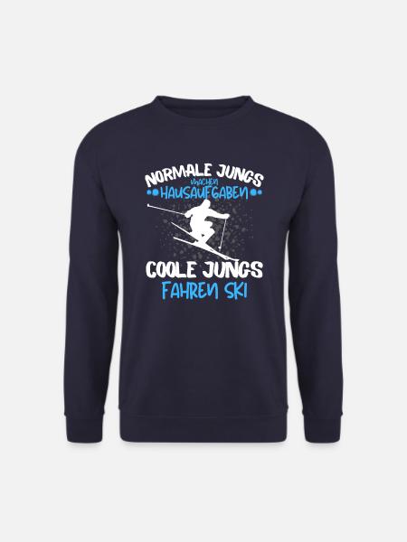 skifahren, ski, wintersport, skifahrer, skiurlaub - Unisex Pullover - Navy