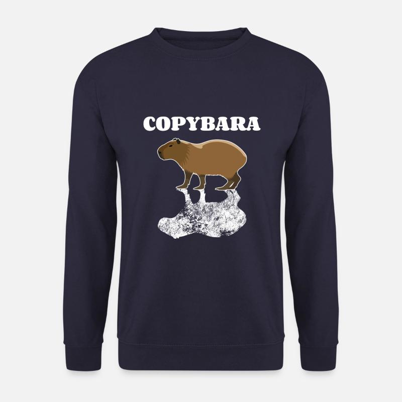 Copybara - Capybara Wortspiel Copy Style - Unisex Pullover - Navy