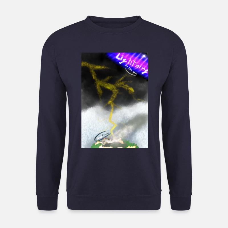 Lightning in the sky - Unisex Pullover - Navy