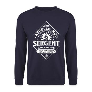 Appellez-moi Sergent, bande de Pi...B - Sweat-shirt Unisexe - marine - Devant - Alina (178cm) & Michal (187cm)