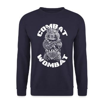 Combat Wombat - Chemise - Sweat-shirt Unisexe - marine - Devant - Alina (178cm) & Michal (187cm)
