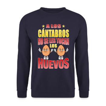 Les Cantabres ne touchent pas à leurs œufs - Sweat-shirt Unisexe - marine - Devant - Alina (178cm) & Michal (187cm)