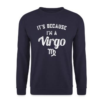 Zodiac sign Virgo - Unisex Sweatshirt - navy - Front - Alina (178cm) & Michal (187cm)