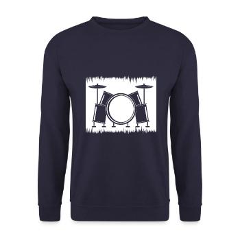 Cadeaux de batteur de batterie - Sweat-shirt Unisexe - marine - Devant - Alina (178cm) & Michal (187cm)