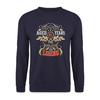 21e anniversaire hommes légende du mythe - Sweat-shirt Unisexe - marine - Devant - Alina (178cm) & Michal (187cm)