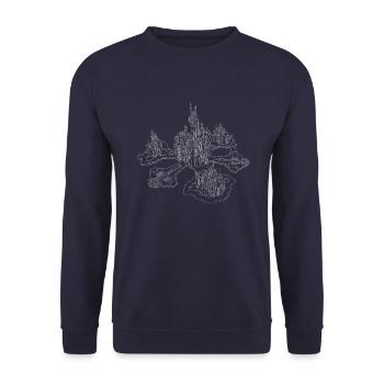 City of Atlanits - Unisex Sweatshirt - navy - Front - Alina (178cm) & Michal (187cm)