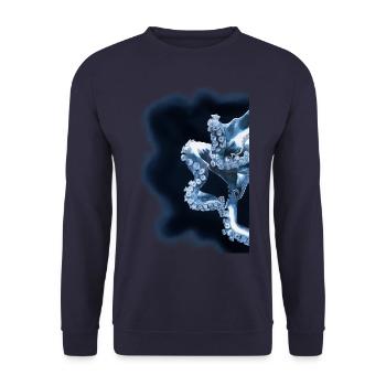 Octopus Tentacle Octopus Tentacle Octopus - Unisex Sweatshirt - navy - Front - Alina (178cm) & Michal (187cm)