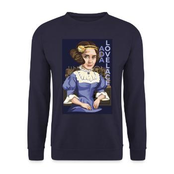 Ada Lovelace - Unisex Sweatshirt - navy - Front - Alina (178cm) & Michal (187cm)