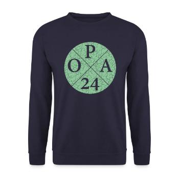 OPA24 Opa2024 - Unisex Pullover - Navy - Vorne - Alina (178cm) & Michal (187cm)