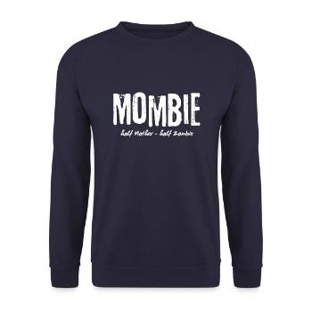 MomBie mi-maman mi-zombie - Sweat-shirt Unisexe - marine - Devant - Alina (178cm) & Michal (187cm)