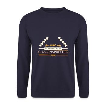 Klassensprecher - Unisex Pullover - Navy - Vorne - Alina (178cm) & Michal (187cm)