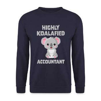 Comptable hautement koalafié - Sweat-shirt Unisexe - marine - Devant - Alina (178cm) & Michal (187cm)
