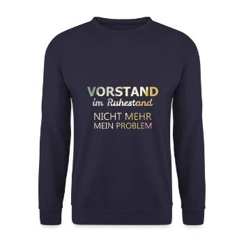 Vorstand im Ruhestand - Unisex Pullover - Navy - Vorne - Alina (178cm) & Michal (187cm)