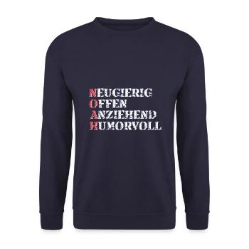 noah - Unisex Pullover - Navy - Vorne - Alina (178cm) & Michal (187cm)